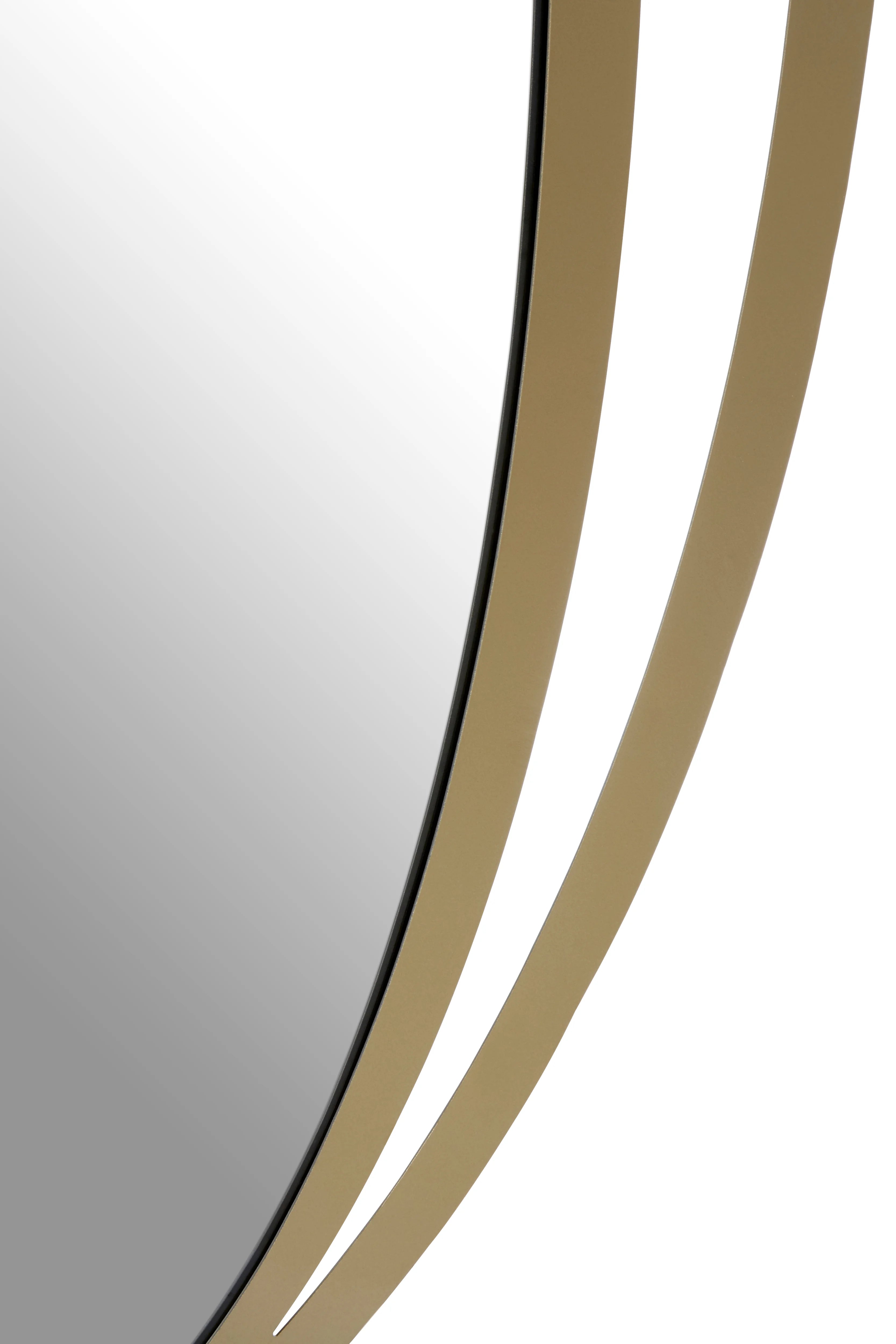 Theo Gold Double Ring Design Wall Mirror